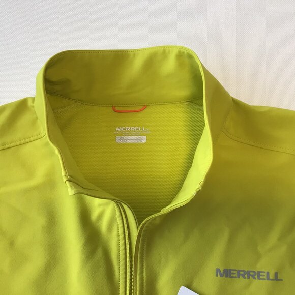 NWT Merrell Jacket Full Zip Softshell Yellow-Green Men's Medium - Picture 4 of 14